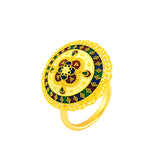 22K Gold Meena Kari Ring
